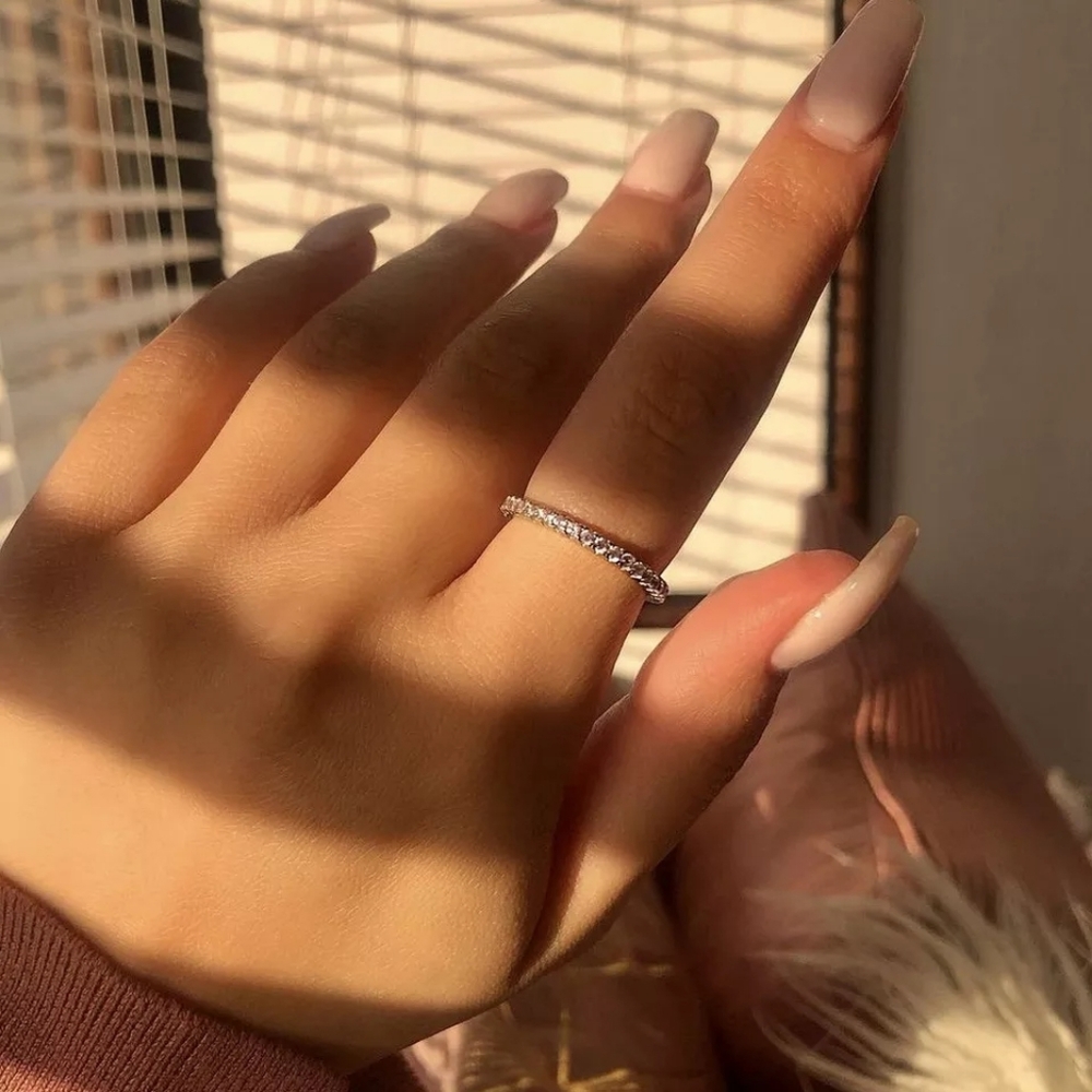 🍒Bundle for 2 New Silver Stackable Eternity Rings - Picture 5 of 5